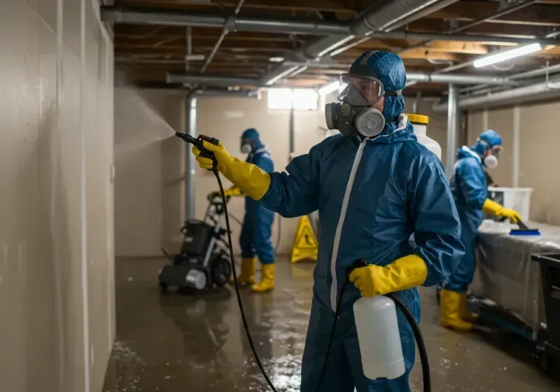 Basement Sanitization and Antimicrobial Treatment process in Bradley, WV