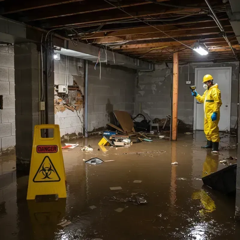 Flooded Basement Electrical Hazard in Bradley, WV Property